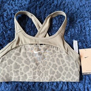 Nike Women's Beige Leopard Sports Bra